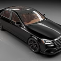 Black Luxury Sedan With Sleek Design And Glossy Finish