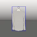 Light Gray Collared Long Sleeved Shirt Hanging On Hanger Simple Design