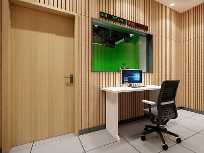 School recording and broadcasting classroom 3d model