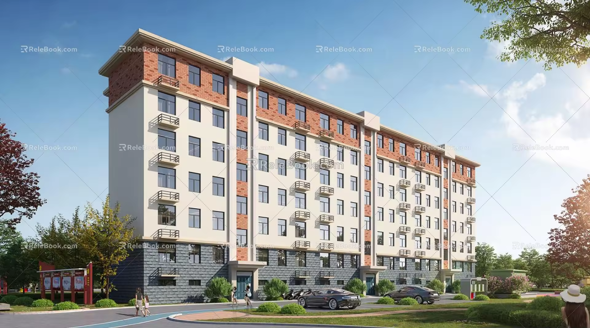 Old community transformation 3d model