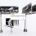 Outdoor Billboard Advertising Structure Design With Modern Metal Frame And Display Angles
