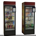 Commercial Vertical Glass Door Refrigerator Display Cases For Beverages And Snacks