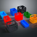 Colorful Plastic Storage Baskets And Rectangular Containers For Household Organization