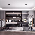 Modern study 3d model