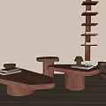 Modern Middle Ancient Tea Table Combination Tea Table Combination Modern Tea Table Middle Ancient Tea Table 3d model