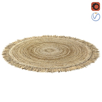 Round carpet 3d model