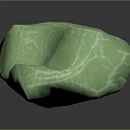 Eco Friendly Green Wood And Stone Decorative Piece With Natural Textured Surface