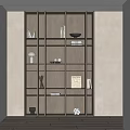 Modern Wooden Bookcase With Open Display Shelves Decorations And Books In Interior