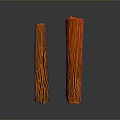 Two Stylish Orange Wood Grain Decorative Pillars For Modern Home Living