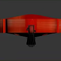 Vibrant Red Double Bass As Stylish Daily Life Item For Home Decoration And