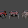 Three Military Weaponized Off Road Vehicles For Army Tactical Operations And Transport