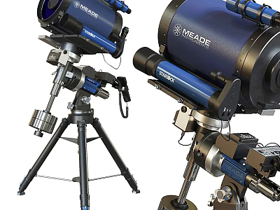 High Quality Commercial Equipment Meade Telescopes With Tripod Stands And Mounts 3d model