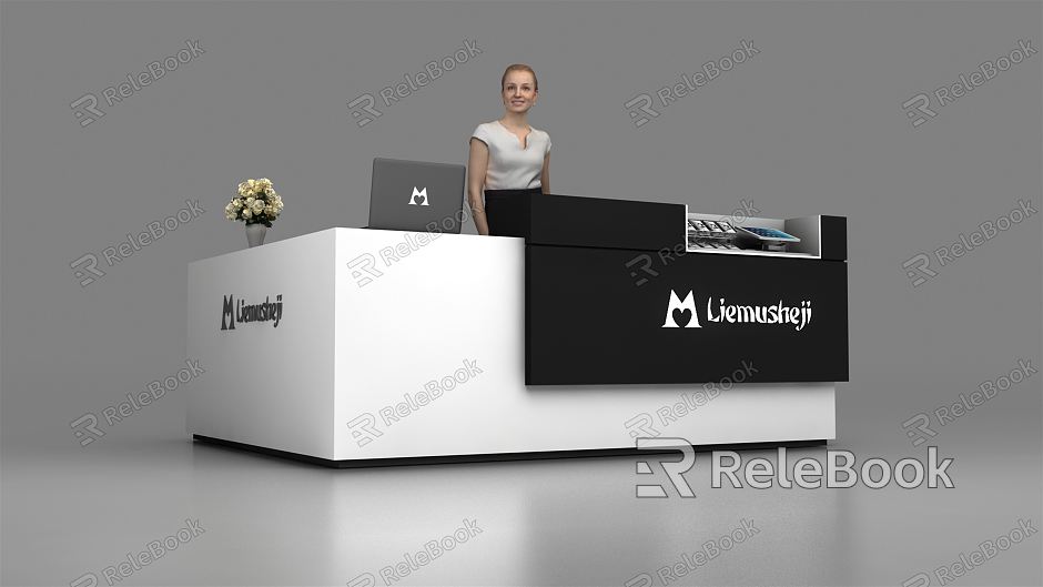 Modern reception desk model