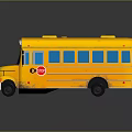 School Bus Old School Bus Small Bus Small Bus Small Van Unmanned Bus School Bus 3d model