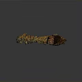 Natural Moss Plant with Yellow Orange Green Hues Growing on Brown Wooden Log Decorative Piece