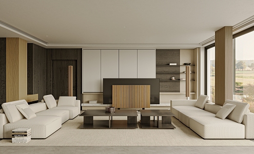 modern living room 3d model