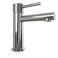 Modern Chrome Kitchen Faucet With Polished Finish Sleek Design And Tall Neck