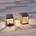 Various Styles Outdoor Lights For Outdoor Courtyard With Stone Pavement And Green Grass