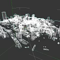 Urban Building Complex With Tall Modern Buildings And Urban Road Network