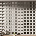 Modern partition cement brick partition 3d model