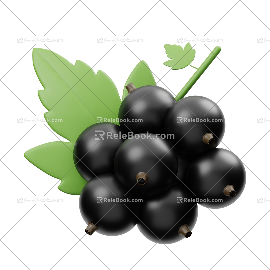 Modern Blueberry Fruit Cartoon Blueberry Cartoon Fruit 3d model