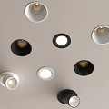 Modern Ceiling Mounted Downlights And Spotlights With Black White Lighting Fixtures