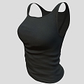 Vest Women's Vest Clothes Clothing T-Shirt 3d model