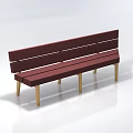 Dark Red Wooden Multi Person Sofa With Golden Legs In Modern Living Space