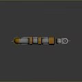 Orange And Silver Mechanical Device With Metal Tubes Spring Components And Black Panel