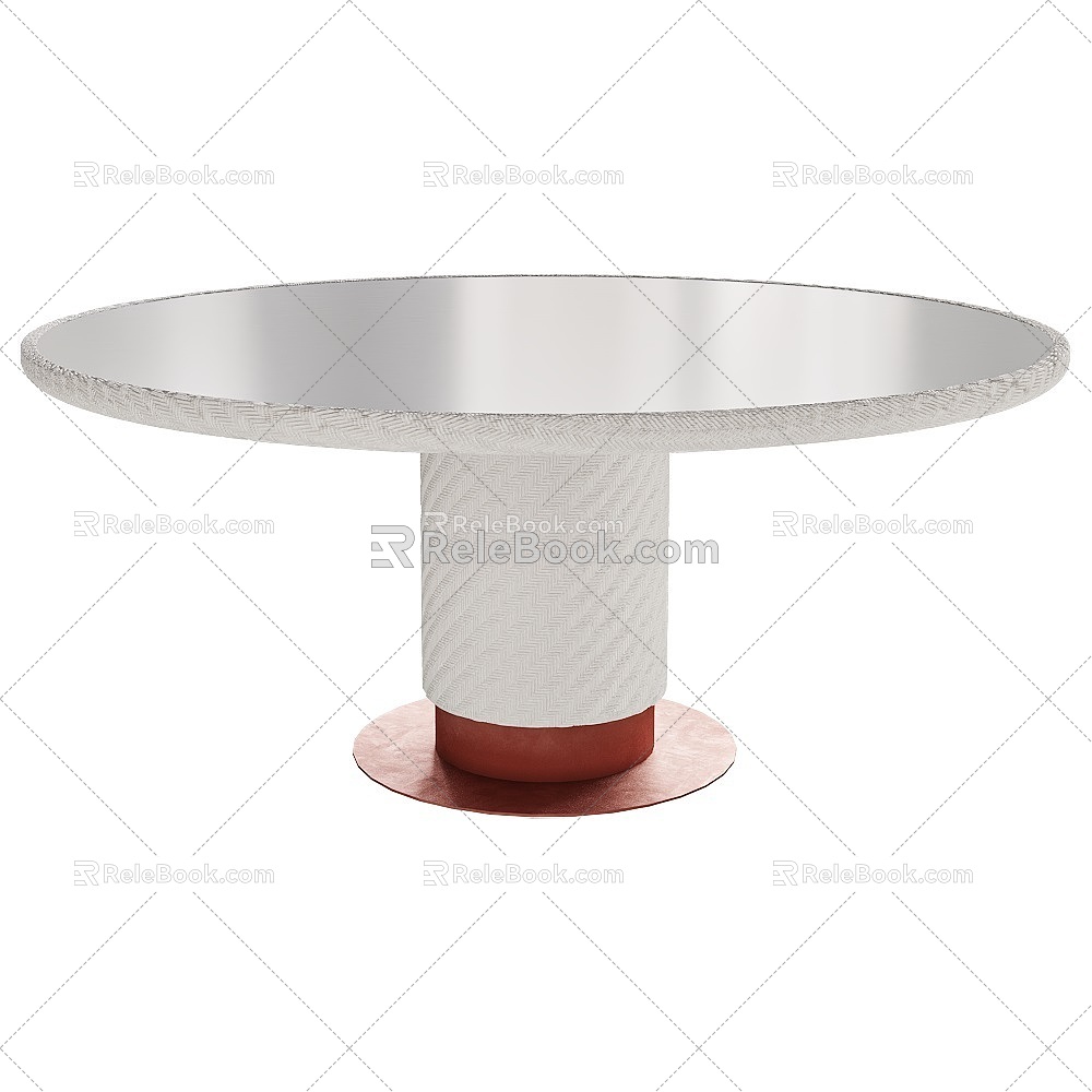 Modern round dining table 3d model