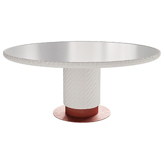 Modern round dining table 3d model