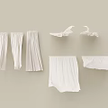 White Curtains In Different Pleated And Draped Styles For Home Decor