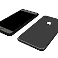 Modern Smartphones Front Blue Screen Display And Back Black Cover With White Brand Logo Design