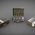 Weapon Storage In Military Cases With Open And Closed Green Containers Holding Ammunition