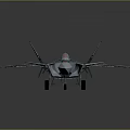 Modern Dark Green Fighter Jet Model with Yellow Markings Sharp Nose and Reflective Surface
