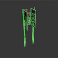 Industrial Equipment Metal Frame Structure With Support Pillars And Cross Beams