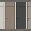 Modern Interior Hinged Doors In Various Colors With Wooden Texture And Metal Handles