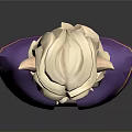 Game and Movie Elf Character With Blonde Hair Pointed Ears And Purple Cloak