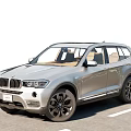 Silver BMW SUV Exterior Design with Front Grille Alloy Wheels and Beige Interior