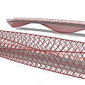 Modern Landscape Bridge With Red Lattice Structure And Wavy Architectural Design 3d model