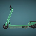 Green Electric Scooter Featuring Modern Design And Lightweight Frame For Urban Commuting