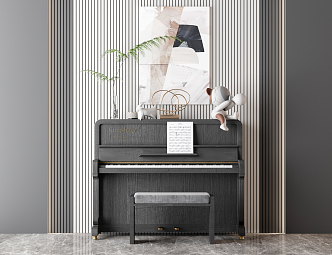 Modern Piano 3d model