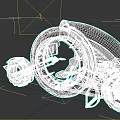 Futuristic Yellow And Black Motorcycle 3D Model With Unique Wheel Structure And Mechanical Details