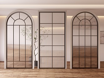 French Style Glass Partition American Style Glass Partition French Style Glass Window Screen Partition Changhong Glass Embossed Glass 3d model