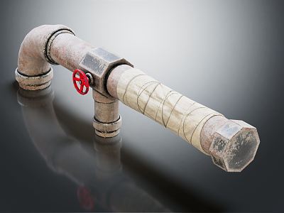 Industrial LOFT Pipe Lead Pipe 3d model