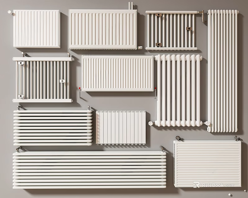 Various Types Of Modern Radiators In Different Designs And Styles For Home 3d model 