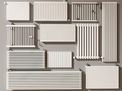 Various Types Of Modern Radiators In Different Designs And Styles For Home 3d model
