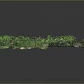 Aerial View Of Natural Landscape With Winding Path And Green Vegetation