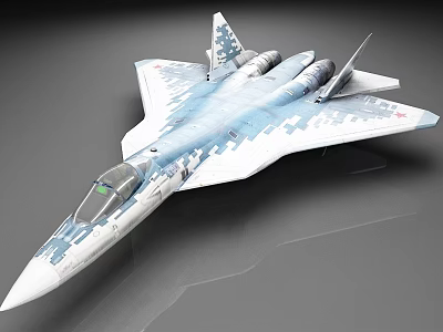 Detailed Military Fighter Jet Model With Camouflage Paint And Aerodynamic Shape 3d model
