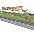 Modern Corridor Frame Leaf Shape Corridor Frame 3d model